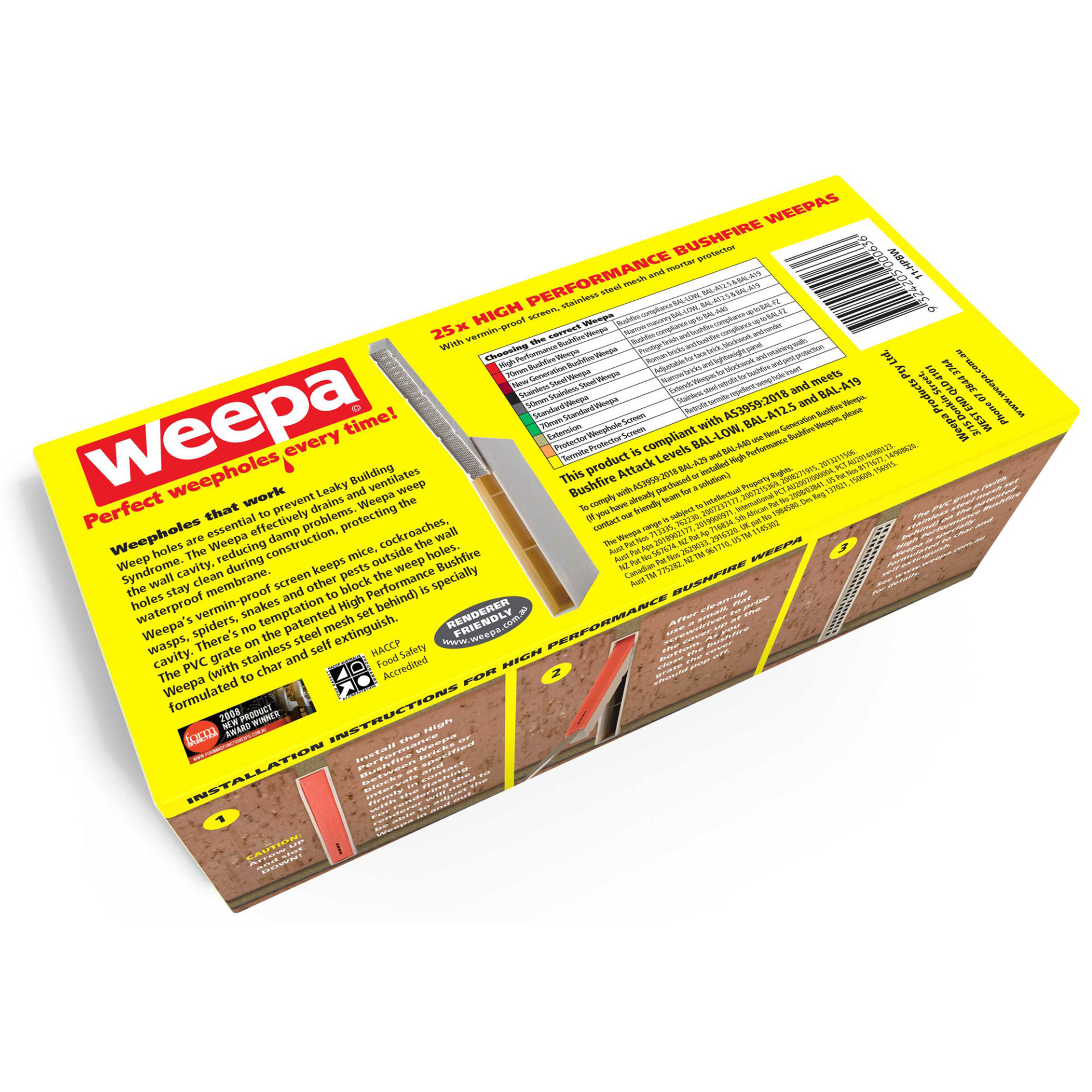 High Performance Bushfire Weepa pack